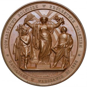Medal Towarzystw Rolnicze 1858 r., Warszawa - WYŚMIENITY