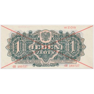 1 złoty 1944 ...owym - WZÓR - CT