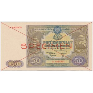 50 złotych 1946 - SPECIMEN - A