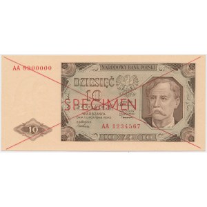 10 złotych 1948 - SPECIMEN - AA