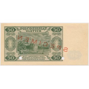 50 złotych 1948 - SPECIMEN - E - perforacja