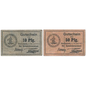 Siemianowitz (Siemianowice), 10 i 50 pfg 1917 (2szt)
