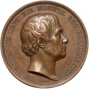 Niemcy, Bawaria, Ludwik I, Medal Heinrich Joseph Leprieur - kierownik mennicy w Monachium 1833 (C. Voigt)