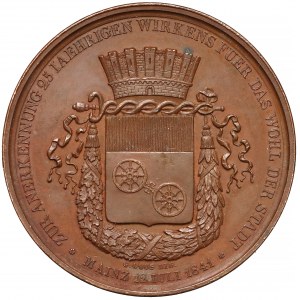 Niemcy, Moguncja, Medal w 25. rocznicę służby państwowej Ludwiga von Lichtenberga 1841 (Loos)