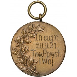 Medal nagrodowy Towarzystwa Powstańców i Wojaków - I nagroda w zawodach strzeleckich 1931