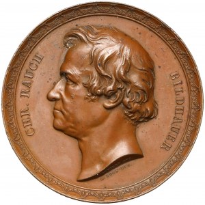Niemcy, Brandenburgia-Prusy, Fryderyk Wilhelm IV, Medal - Odsłonięcie pomnika konnego Fryderyka Wielkiego 1851 (Mertens/Loos)