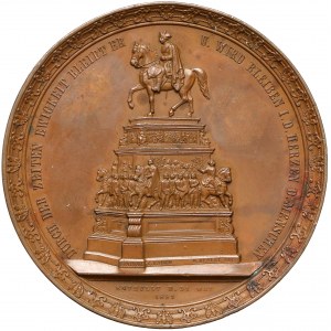 Niemcy, Brandenburgia-Prusy, Fryderyk Wilhelm IV, Medal - Odsłonięcie pomnika konnego Fryderyka Wielkiego 1851 (Mertens/Loos)