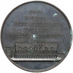 Italy, Venice, Ferdinand I, Medal Marco Polo - IX Scientists Congress 1847 (A.Fabris)