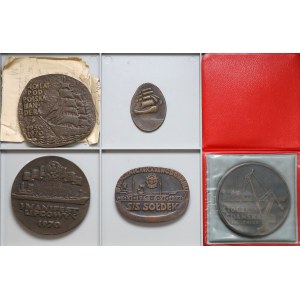 Medale PRL o tematyce morskiej (5szt)