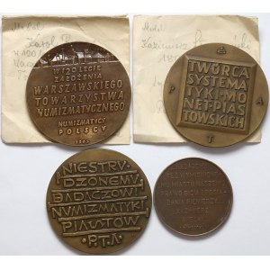 Medale PRL numizmatycy (4szt)