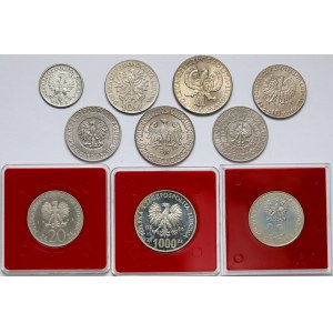 1-1.000 złotych 1925-1986 - zestaw (10szt)