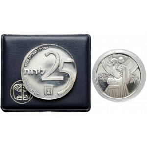 Izrael, 25 lirot 1975 i 50 lirot 1979 (2szt)