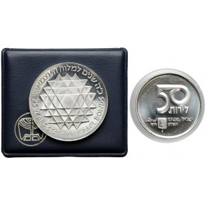 Izrael, 25 lirot 1975 i 50 lirot 1979 (2szt)
