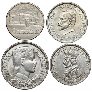 Lithuania, Latvia & Estonia, Set of coins (4pcs)