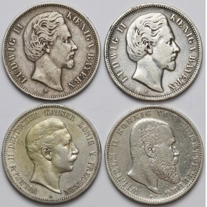 Niemcy, 5 marek 1874-1898 (4szt)