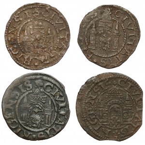 Wolne Miasto Ryga, Szelągi ryskie 1570-1575 (4szt)