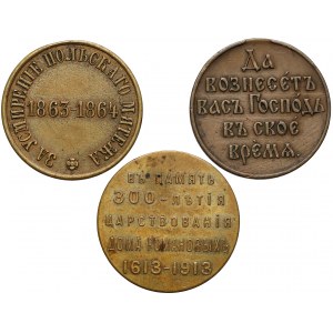 Rosja, Zestaw medali z lat 1864-1913 (3szt)