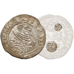 Zygmunt III Waza, Grosz Wschowa 1597 - Lewart x2 - rzadkość