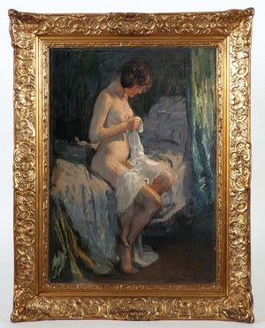 Caspar Ritter (1861-1923), Akt na łóżku, XiX-XX w.