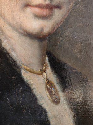 Tadeusz Ajdukiewicz (1852-1916), Portret damy z medalionem, ok. 1880