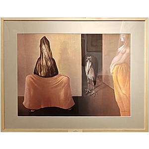 Leonor Fini (1907-1996), Widow of Abou-Aibou, 1976