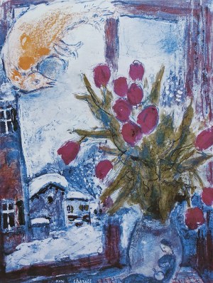 Marc Chagall (1887-1985), Kwiaty w oknie