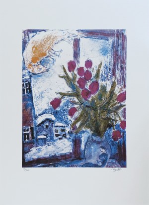 Marc Chagall (1887-1985), Kwiaty w oknie