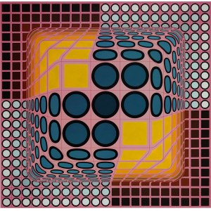 Victor Vasarely (1906-1997), Pink Composition