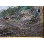 Adam Wiktor Malinowski (1852-1932), Krajina s pocestným, okolo roku 1890.