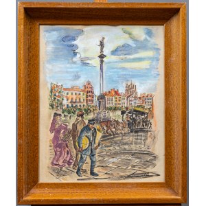 Antoni Uniechowski (1903-1976), Zámecké námestie vo Varšave, okolo roku 1930.