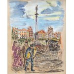 Antoni Uniechowski (1903-1976), Zámecké námestie vo Varšave, okolo roku 1930.