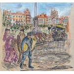 Antoni Uniechowski (1903-1976), Zámecké námestie vo Varšave, okolo roku 1930.