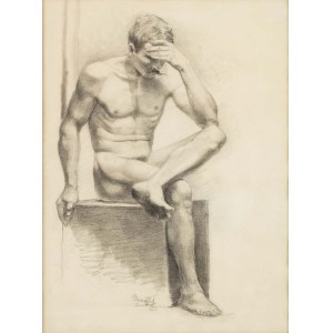 Wojciech Weiss (1875-1950), Study of a Man, 1893