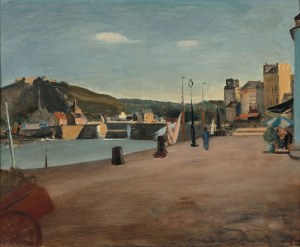 Henryk Hayden (1883-1970), Widok na port w Cherbourgu, ok. 1938