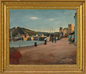 Henryk Hayden (1883-1970), Widok na port w Cherbourgu, ok. 1938