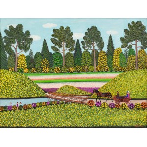 Maria Korsak (1908-2002), Ukwiecone łąki, ok. 1975