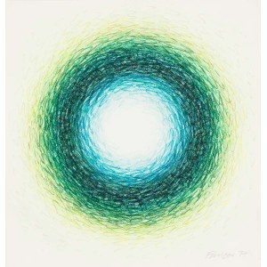 Wojciech Fangor (1922-2015), Green and yellow circle, 1974
