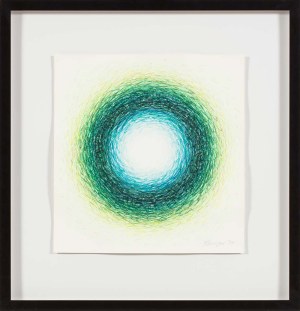 Wojciech Fangor (1922-2015), Koło zielono-żółte, 1974
