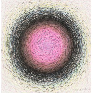 Wojciech Fangor (1922-2015), Purple and Black Circle, 1974