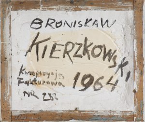 Bronisław Kierzkowski, KOMPOZYCJA FAKTUROWA NR 288, 1964