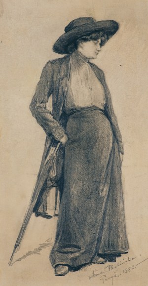 Anna Bilińska - Bohdanowiczowa, DAMA W KAPELUSZU, 1883