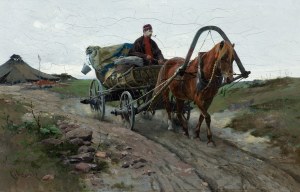 Apoloniusz Kędzierski, W DRODZE, ok. 1890