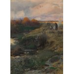 Roman Kochanowski, Krajobraz z ogniskiem, 1896