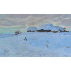 Teodor Ziomek, SKRAJ WSI W ŚNIEGU, 1917