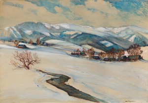 Stefan Filipkiewicz, PEJZAŻ Z WIDOKIEM NA GIEWONT