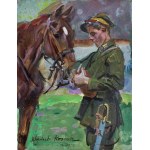 Wojciech Kossak, UŁAN Z KONIEM, 1930