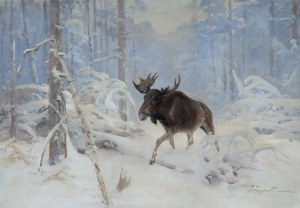 Czesław (I. Zygmuntowicz) Wasilewski, ŁOŚ W ZIMOWYM LESIE