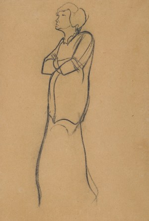 Stanisław Ignacy Witkiewicz, SZKIC STOJĄCEJ KOBIETY, 1905-1910