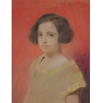 Feliks Michał Wygrzywalski, PORTRET DZIEWCZYNKI W ŻÓŁTEJ SUKIENCE, 1925