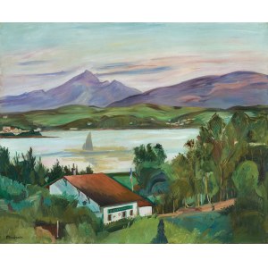 Szymon (Simon) Mondzain, MAISON AU BORD DU LAC, 1928